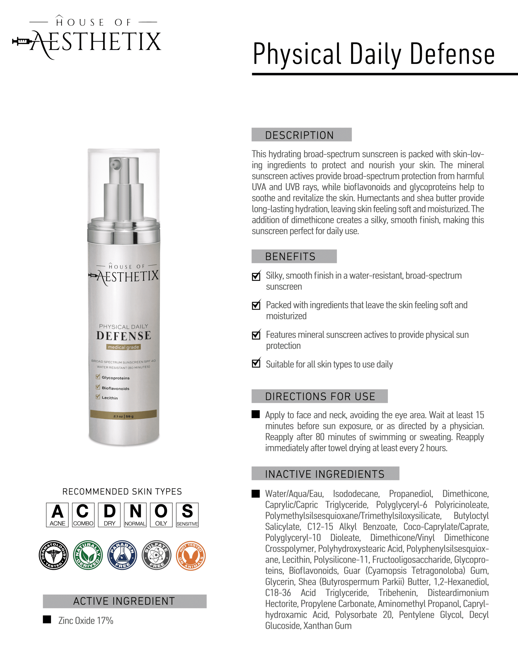 Physical Daily Defense SPF 40 Sunscreen - Image 3